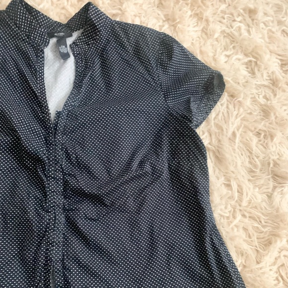 Alfani | Polka Dot Button Up Shirt Short Sleeve - Picture 6 of 10